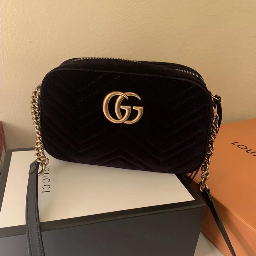 Gucci Marmont velvet camera bag crossbody